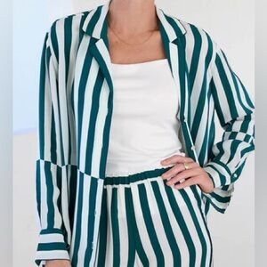 AYR The Flow State Top Glass Green Regatta Stripe, S